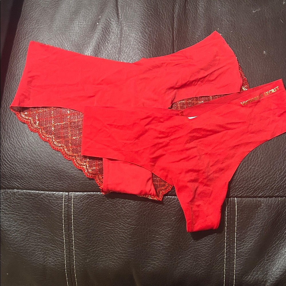 Victoria's Secret Red Lace Panty Set